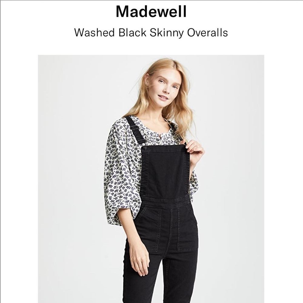 NWOT Lunar Washed Black Skinny Overalls